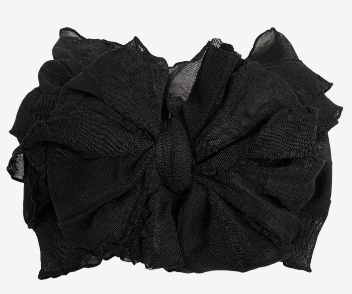 Rockin Royalty Black Ruffled Headband