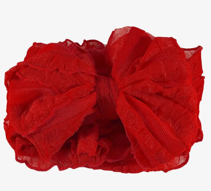 Rockin Royalty Bright Red Ruffled Headband