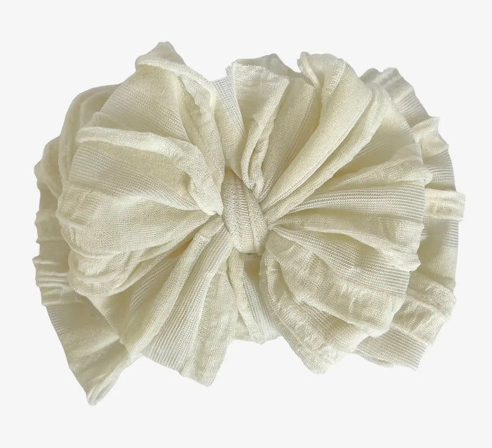 Rockin Royalty Ivory Ruffled Headband