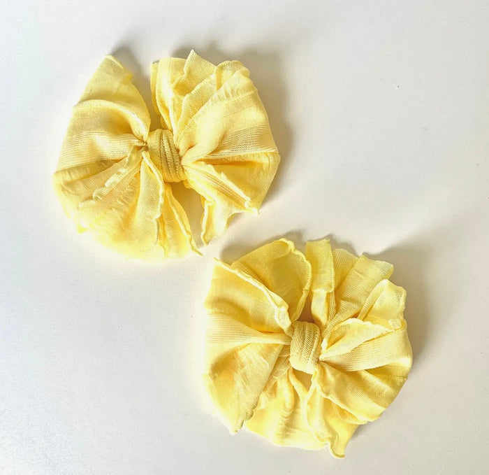Rockin Royalty Ruffle Clip Set Buttercup