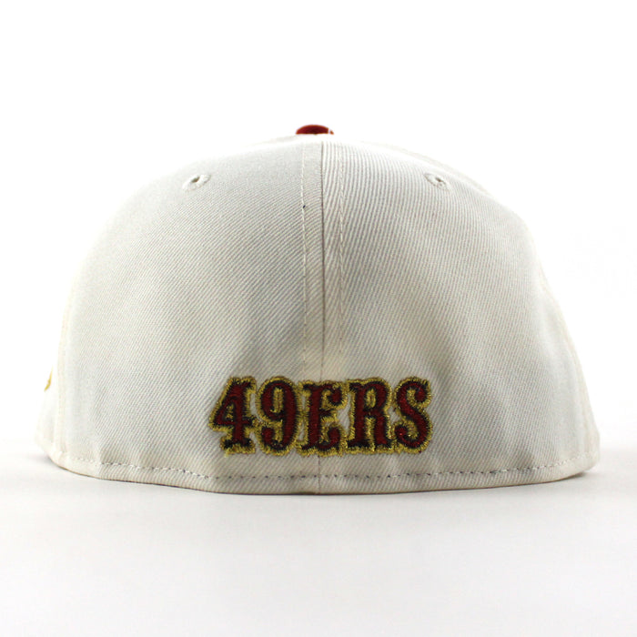 San Francisco 49ers 60th Anniversary New Era 59Fifty Fitted Hat (Chrome White Scarlet Red Gray Under Brim)