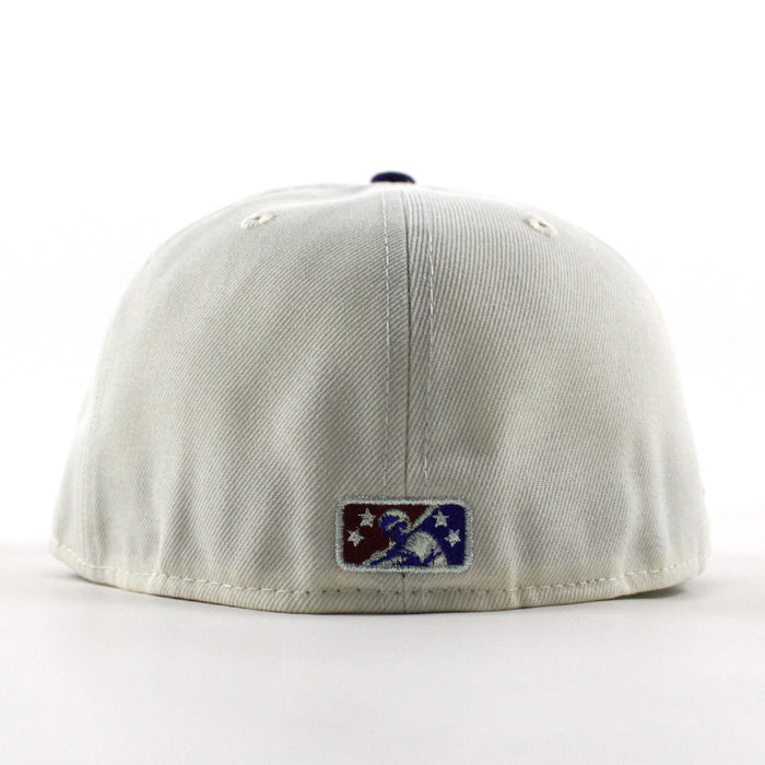 Santa Barbara Dodgers Patch New Era 59Fifty Fitted Hat (Chrome White Royal Blue Green Under Brim)