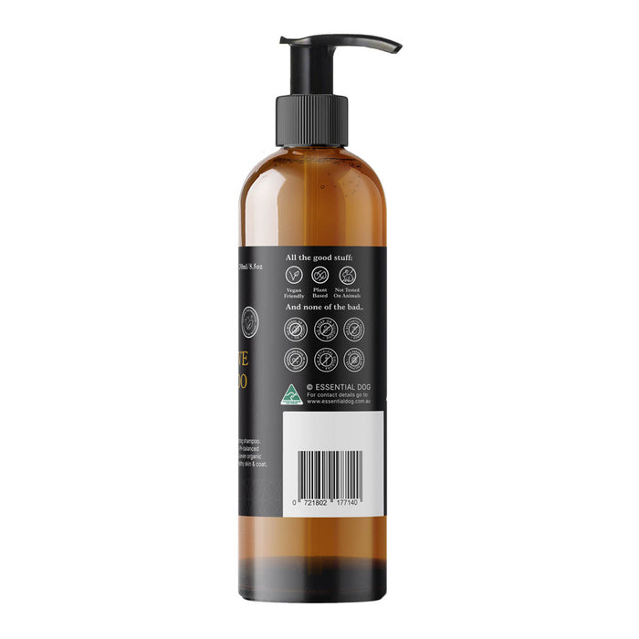 Brown bottle with pump and label on a white background.