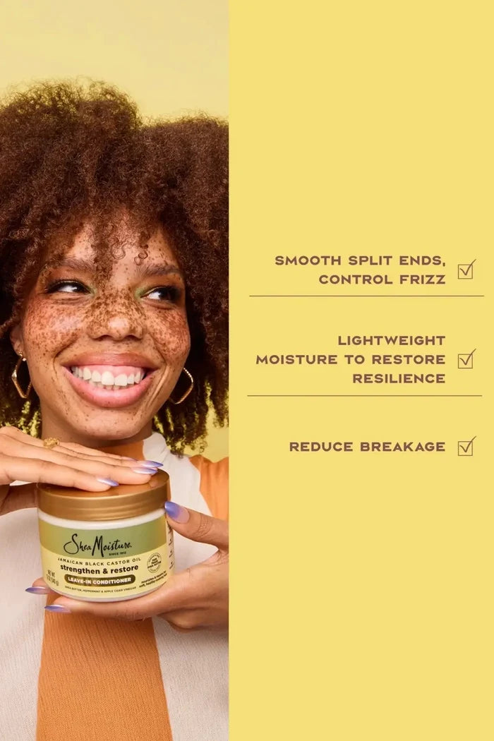 SHEA MOISTURE JAMAICAN BLACK CASTOR OIL STRENGTHEN&RESTORE LEAVE-IN CONDITIONER 11.5oz SHEA MOISTURE