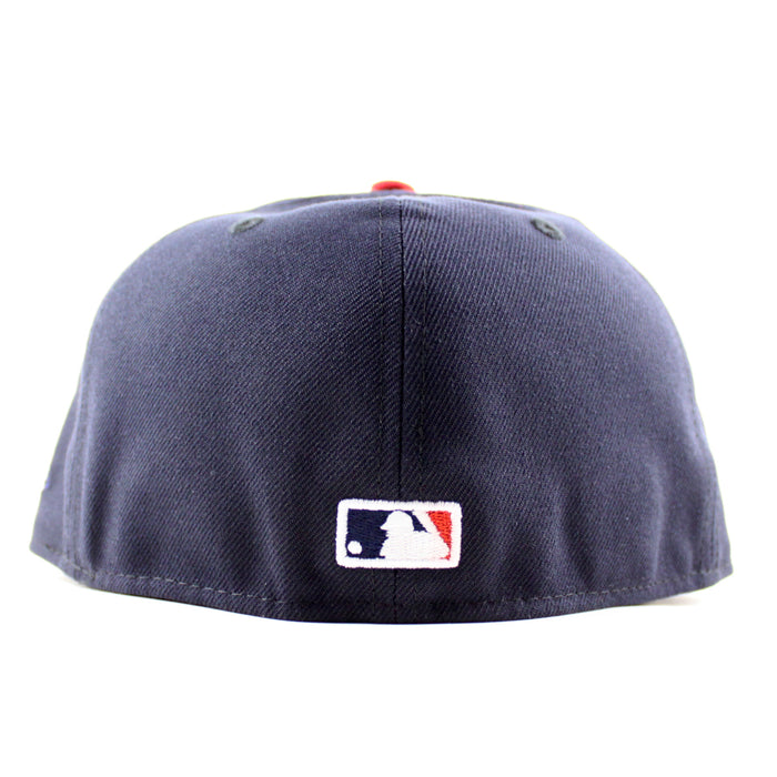 St. Louis Cardinals The Lou STL Patch New Era 59Fifty Fitted Hat (Navy Scarlet Red Gray Under Brim)