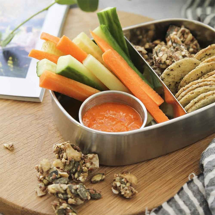 Stainless Steel Bento Snack Box - 2 Compartments