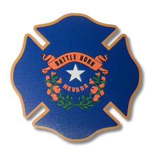Nevada Maltese Cross Fire Rescue Decal Firefighter Union Sticker