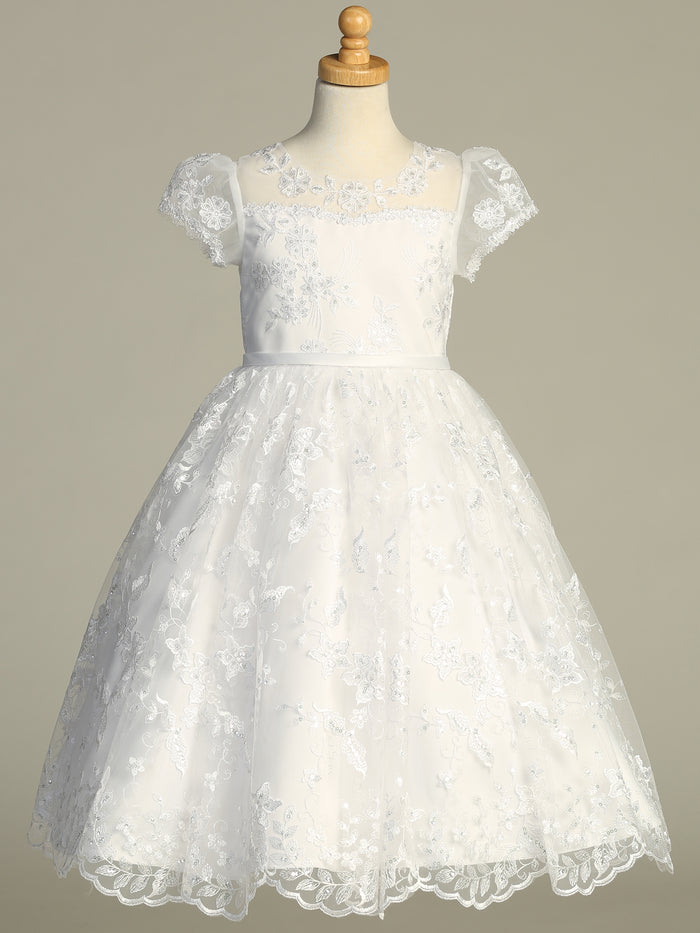 Swea Pea & Lilli Embroidered Organza Dress w/ Sequins