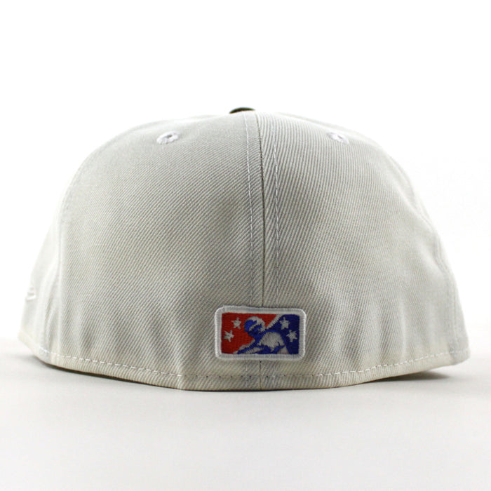 Syracuse Mets Inaugural Season New Era 59Fifty Fitted Hat (Chrome White Black Green Under Brim)