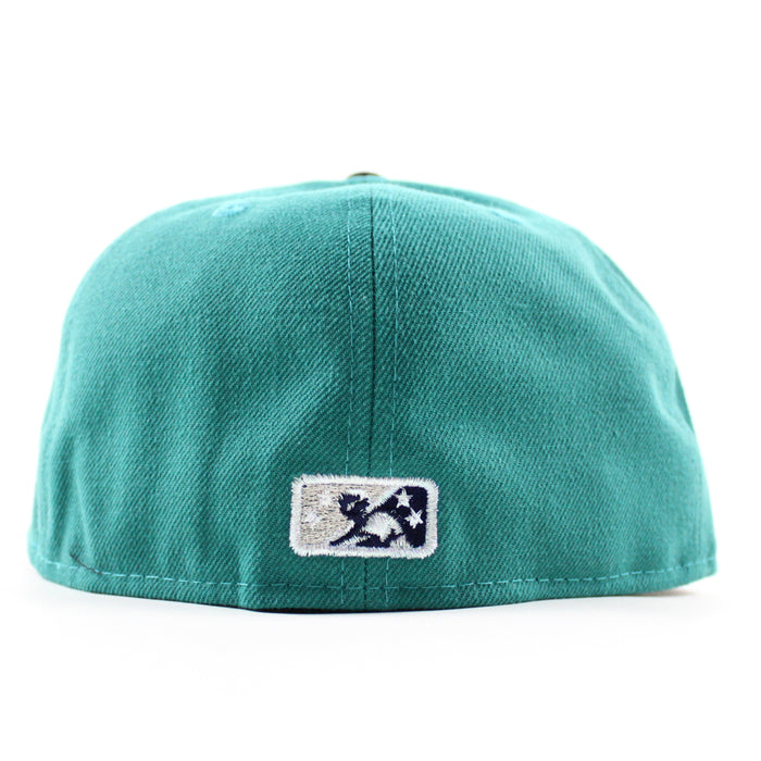 Tacoma Rainiers x Seattle Mariners New Era Fitted 59Fifty Hat (Teal Navy Gray Under Brim)