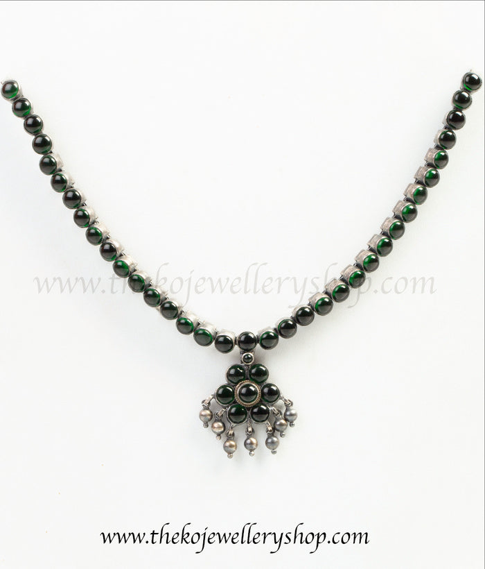Addigai necklace buy online Sterling Silver hand crafted silver necklace for women