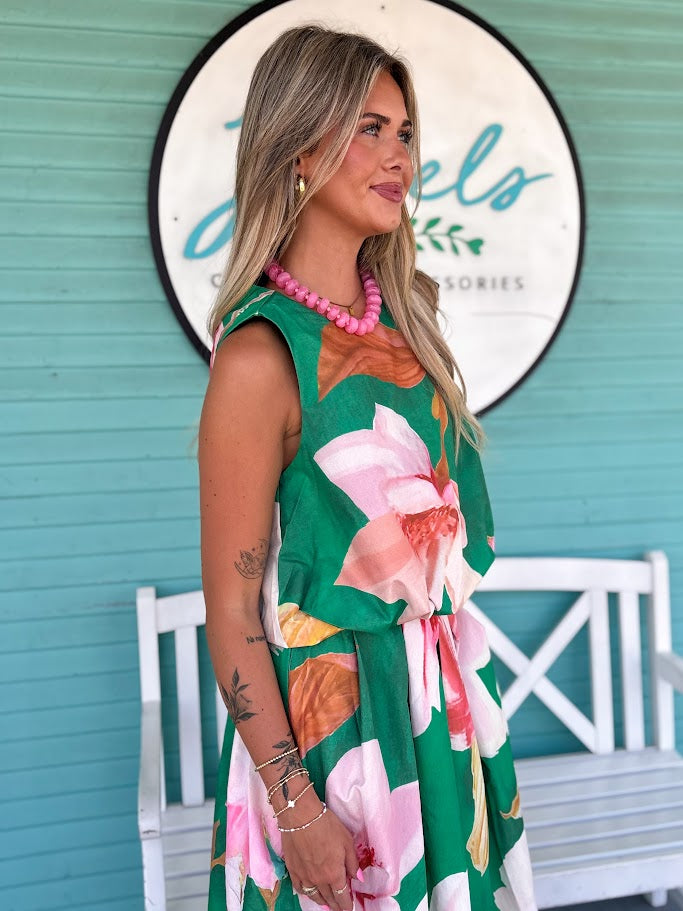 The JT Floral 2 Piece Set-Green