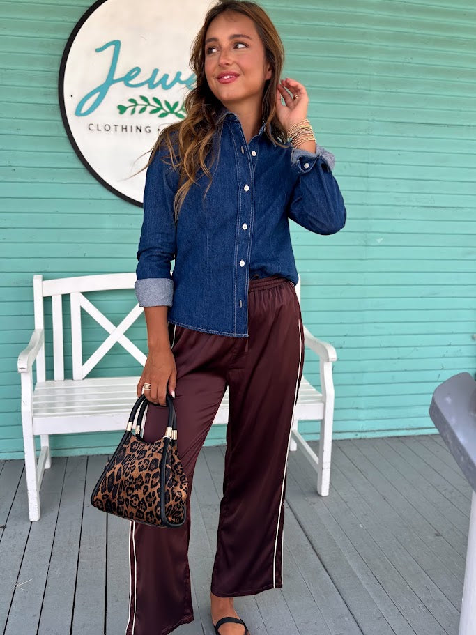 The Tito Button Down Top-Denim