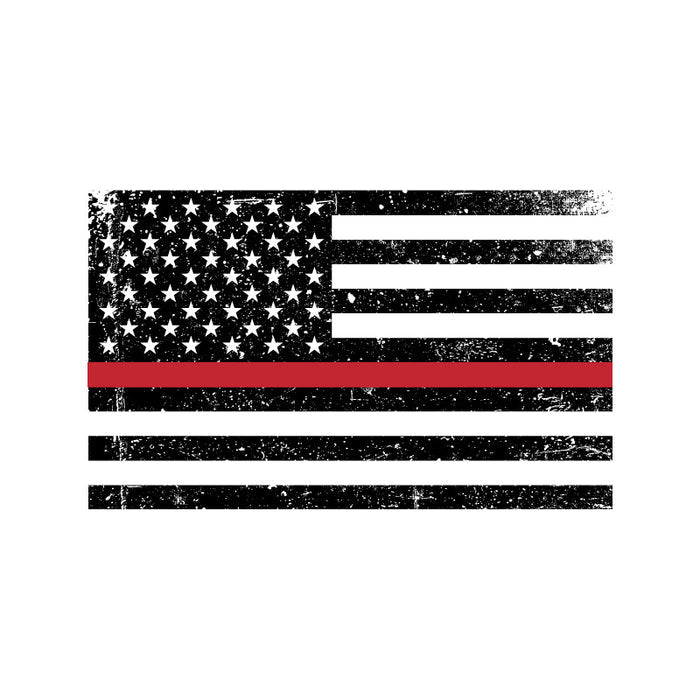 Thin Red Line Distressed Flag