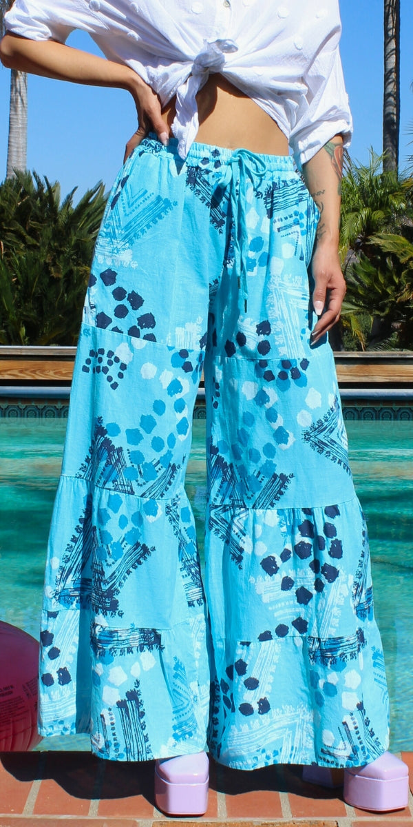 Tiered Linen Pants