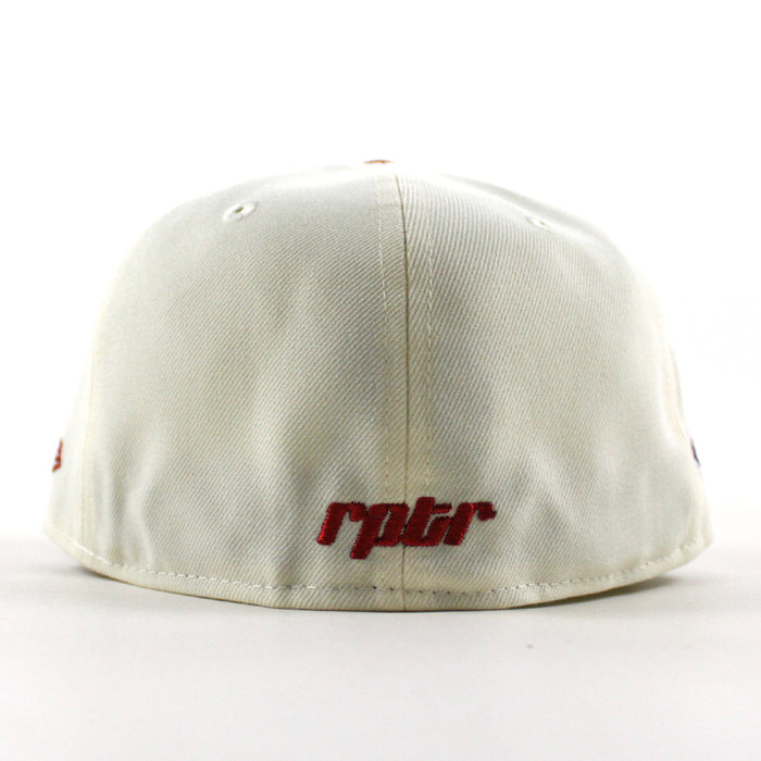 Toronto Raptors 30 Years Patch New Era 59Fifty Fitted Hat (Chrome White Purple Gray Under Brim)