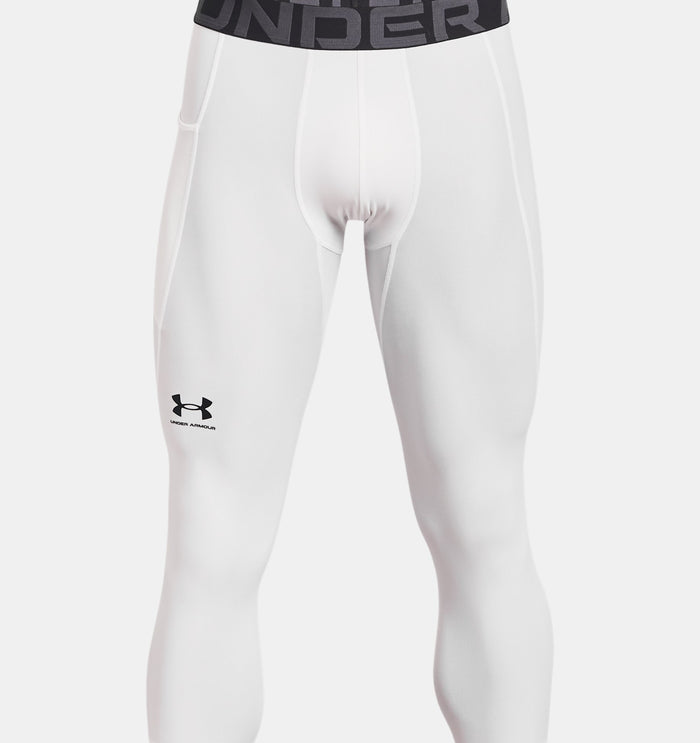 Under Armour Men's Heatgear Armour 3/4 Leggings Apparel Under Armour White/Black-100 Small