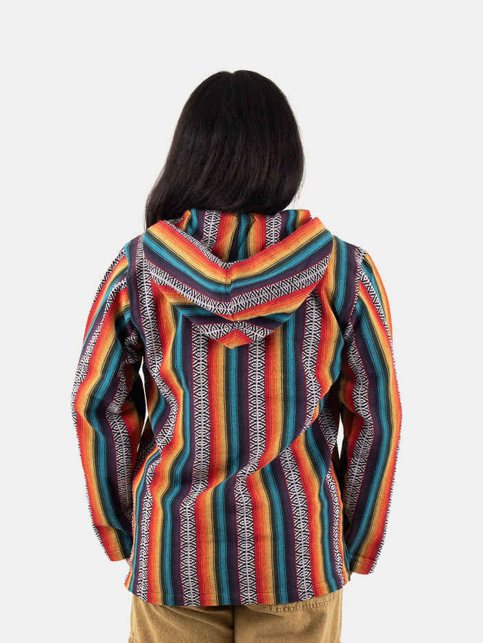 Unisex Cotton Stripey Hoody | Rainbow-Image 6