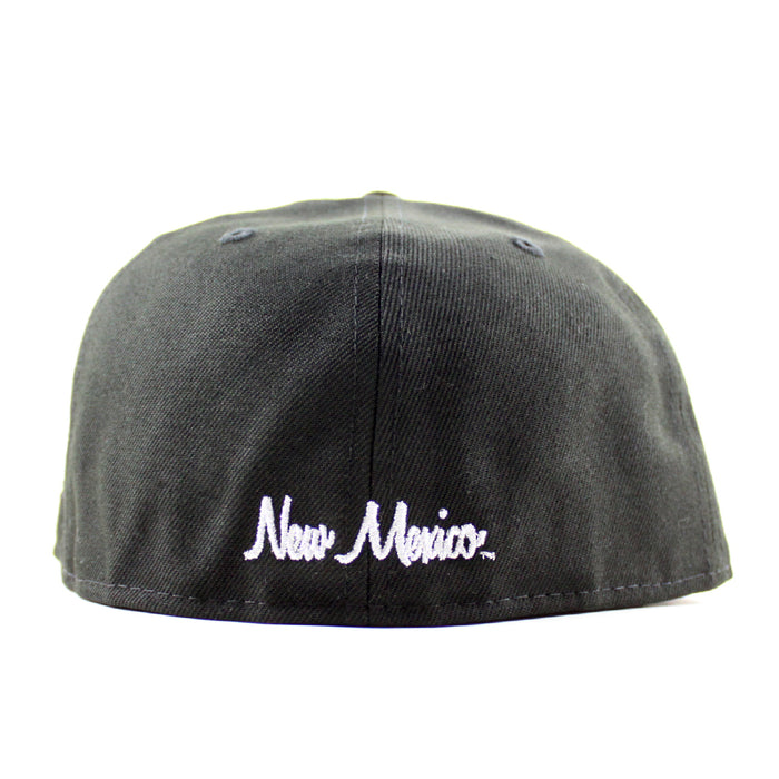 University of New Mexico Lobos the Pit 50th New Era 59Fifty Fitted Hat (Black Gray Under Brim)