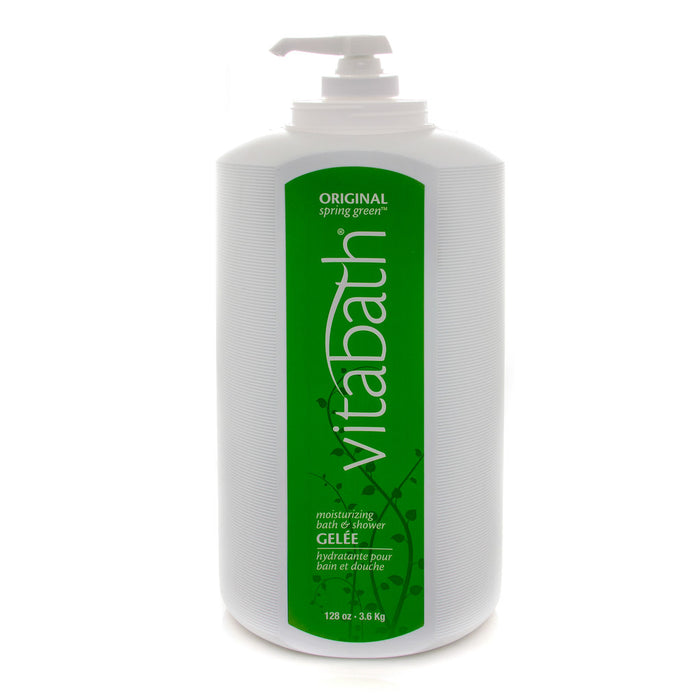 Vitabath Moisturizing Bath and Shower Gelee, Original Spring Green, 128 Ounce