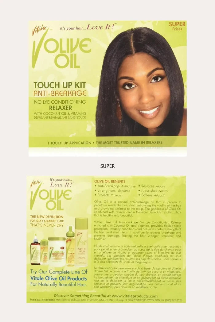 VITALE OLIVE OIL TOUCH UP KIT (ANTI-BREAKAGE NO-LYE CONDITIONING RELAXER) VITALE