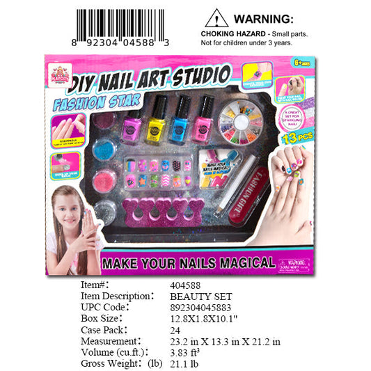 12.8X1.8X10.1"DIY NAIL MAKE UP SET