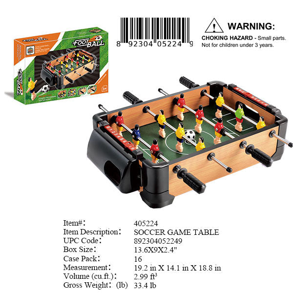 13.6X9X2.4"TABLE SOCCER BALL GAME