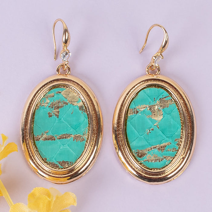 1378 - Western Drop Earrings - Turquoise