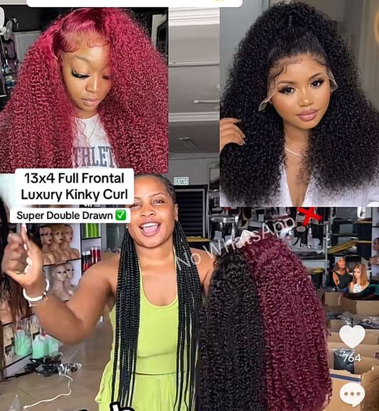 13x4 Full Frontal Luxury Kinky Curl SDD