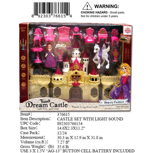 14.6X2.3X11.2"DREAM CASTLE PLAY SET