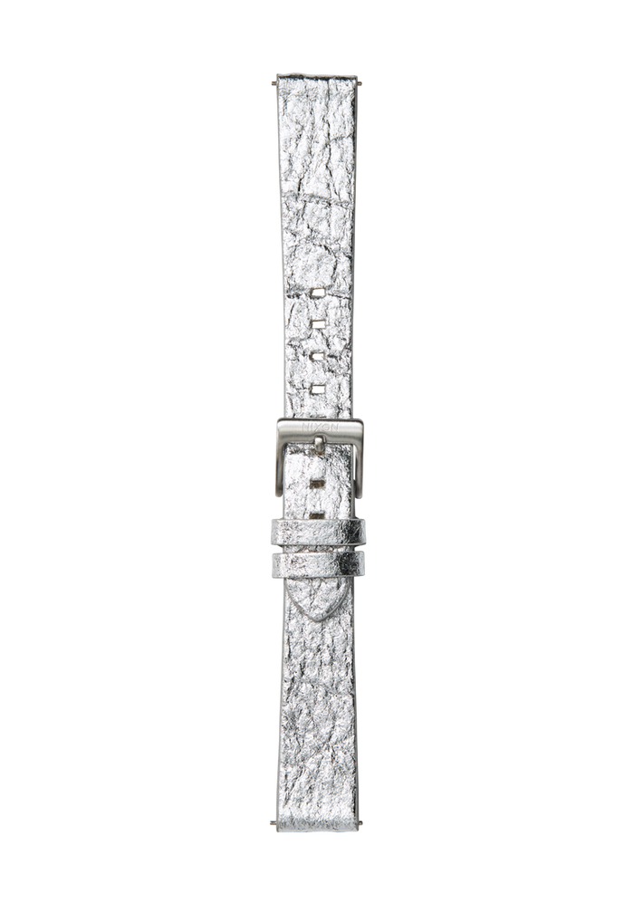16mm Pineapple Leather Band - Silver Foil