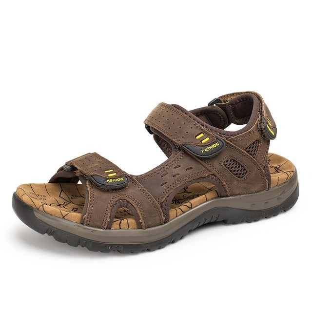 2017 Summer Sandals Genuine Leather Men Shoes Casual Big Size New Soft  Men's Sandals