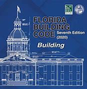 Cover image of the 2020 Florida Building Code Seventh Edition for building with architectural blueprint design on blue background