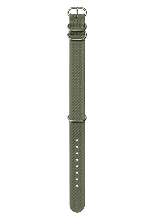 20mm FKM Rubber One Piece Band - Olive