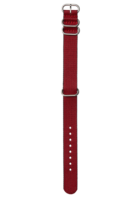 20mm Nylon #TIDE One Piece Band - Red / Black