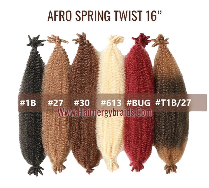 3X Springy Afro Kinky Twist Hair extensions 16"