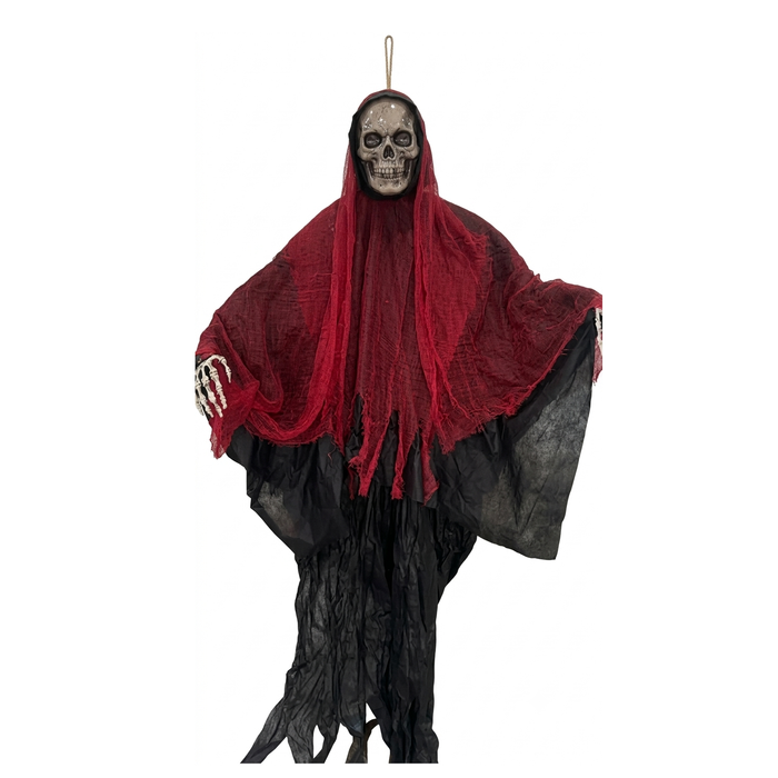 6-Foot Hanging Reaper Ghost with Light-Up Face & Skeleton Hands, Wholesale