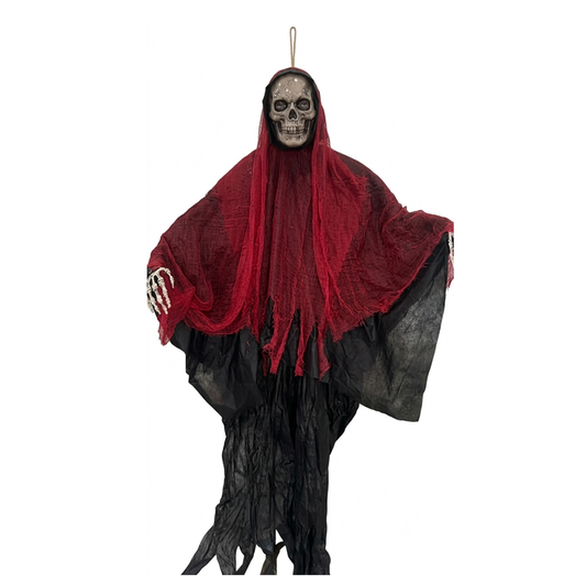 6-Foot Hanging Reaper Ghost with Light-Up Face & Skeleton Hands, Wholesale