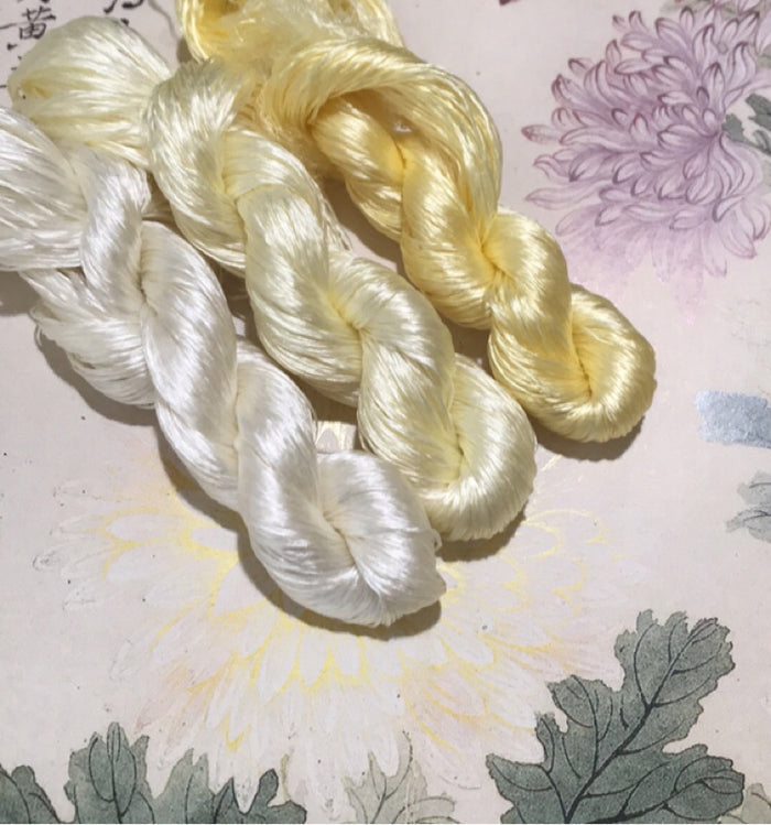 80m Suzhou Embroidery Untwisted Mulberry Silk Thread(#008（1-3） 80m*3) - Ronghua Threads