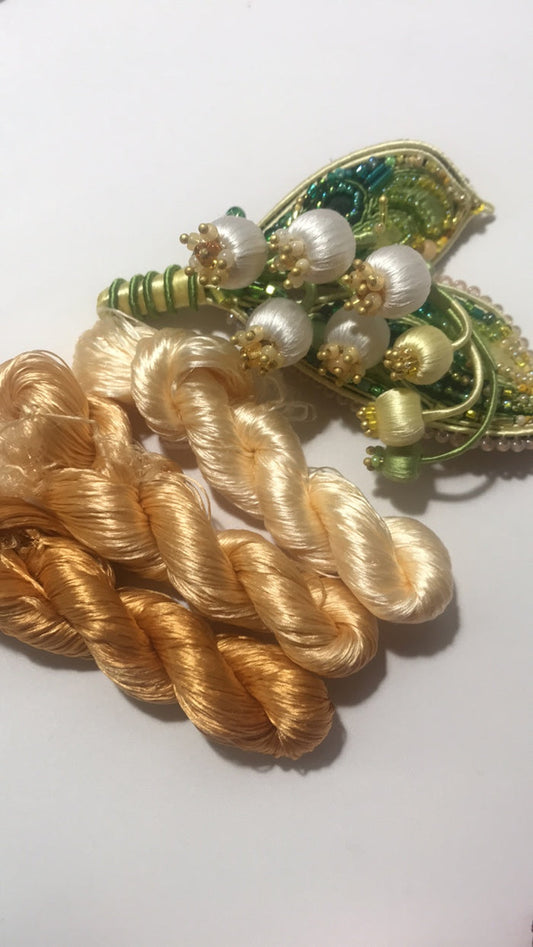 80m Suzhou Embroidery Untwisted Mulberry Silk Thread(#046（1-3）  80m*3) - Ronghua Threads