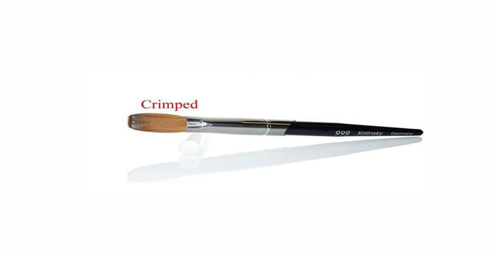999 Titanium Handle - Kolinsky Acrylic Nail Brush For Manicure Powder (CRIMPED)