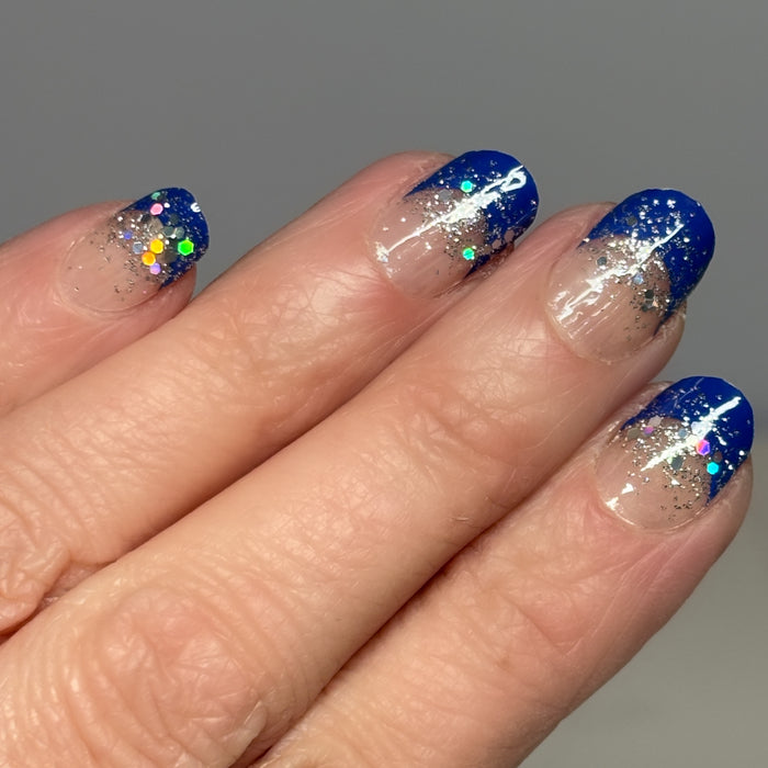 French Tips - Majestic Glitter Nail Wraps