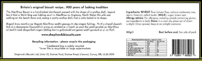 Aberffraw biscuits - Lemon Shortbread