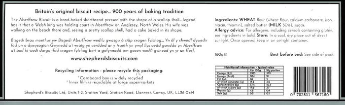 Aberffraw biscuits - Traditional Shortbread