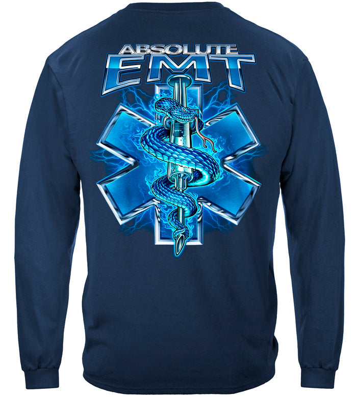 Absolute EMT Snake Long Sleeves – EMS emergency medical technician fire rescue star of life shirt