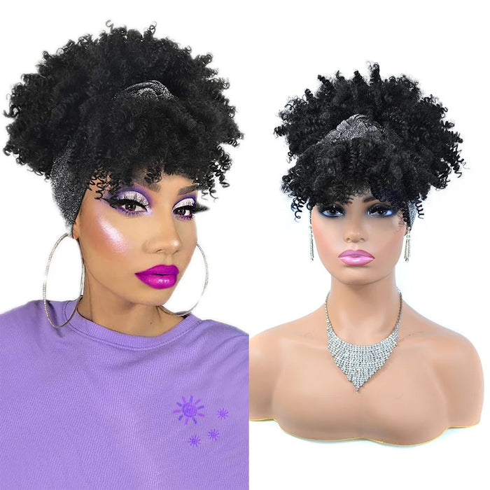 Afro Curly Headband Afro Fluffy Wig. Style 1