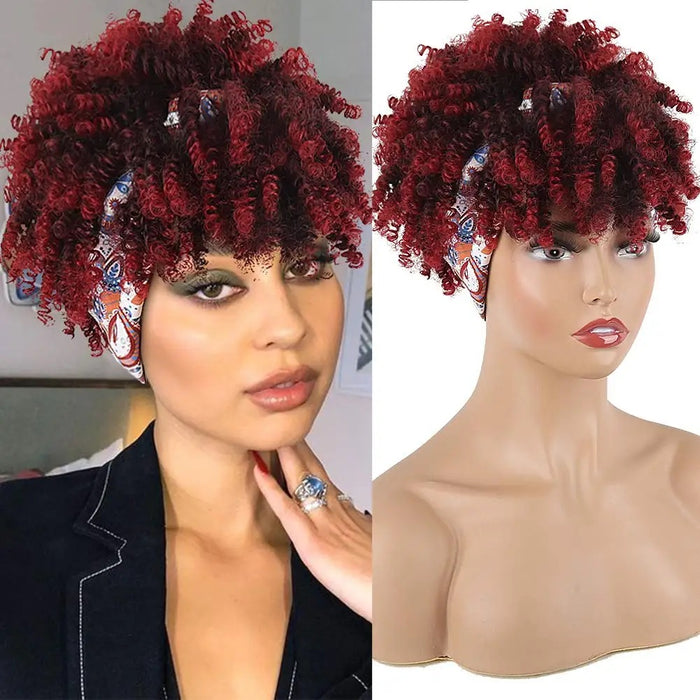 Afro Curly Headband Afro Fluffy Wig. Style 1