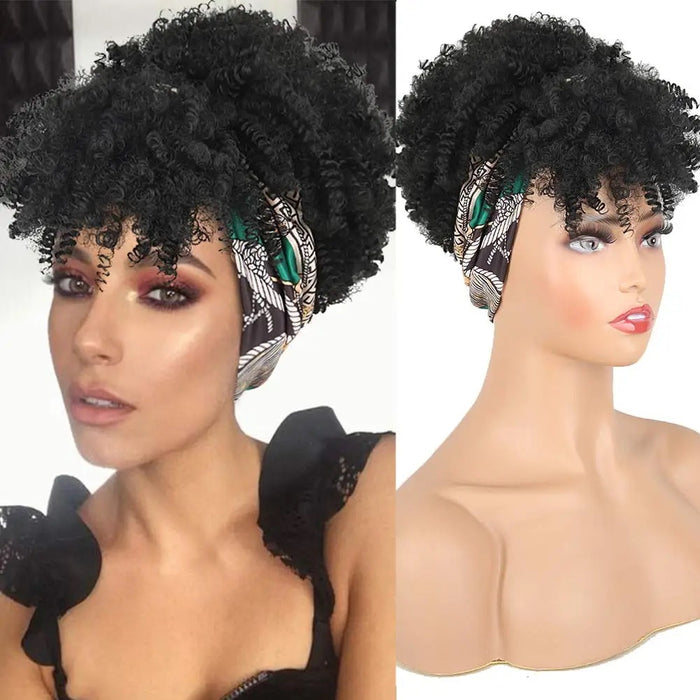 Afro Curly Headband Afro Fluffy Wig. Style 1
