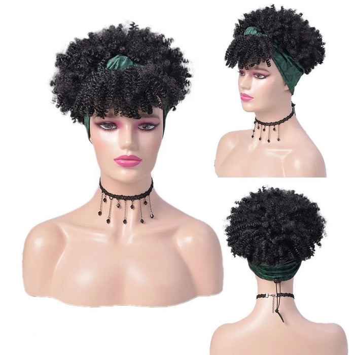 Afro Curly Headband Afro Fluffy Wig. Style 1