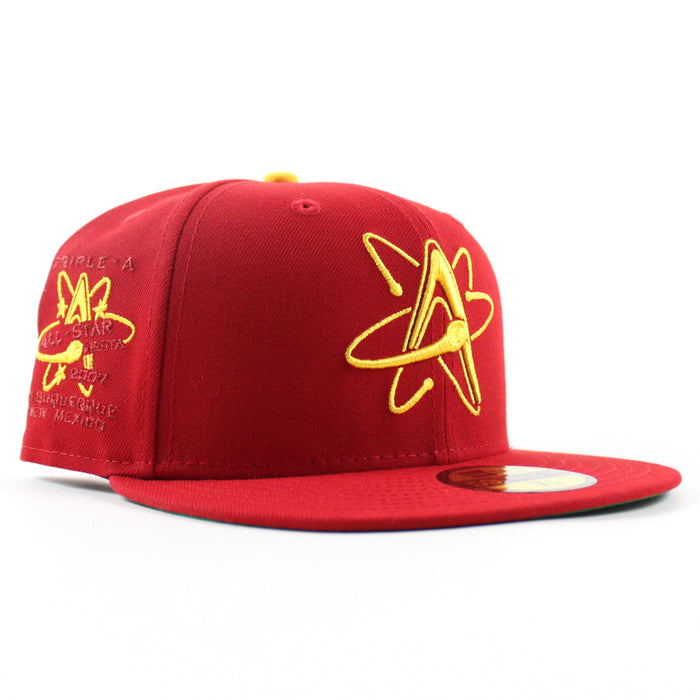 ALBUQUERQUE ISOTOPES 2007 All Star Game New Era 59Fifty Fitted Hat (Scarlet Red Green Under Brim)